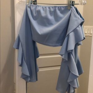 Light blue Pretty Little Thing crop